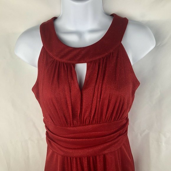 Sweet Storm Red Glitter Evening Dress - Size Large - Pre-Owned - Picture 1 of 5